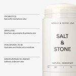 Salt & Stone Natural Deodorant for Women & Men - Neroli & Basil | Extra Strength Natural Deodorant | Aluminum Free with Probiotics, Seaweed Extracts & Shea Butter (2.6 oz)