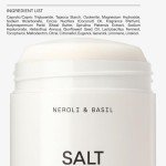 Salt & Stone Natural Deodorant for Women & Men - Neroli & Basil | Extra Strength Natural Deodorant | Aluminum Free with Probiotics, Seaweed Extracts & Shea Butter (2.6 oz)