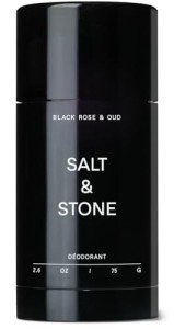 SALT & STONE Natural Deodorant - Black Rose & Oud | Extra Strength Natural Deodorant for Women & Men | Aluminum Free with Seaweed Extracts, Shea Butter & Probiotics | Free From Parabens & Sulfates