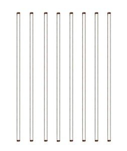 Burry Life Science Glass Stir Rods - 8 Pack