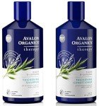 Avalon Organics All Natural Biotin B-Complex Therapy Thickening Shampoo and Conditioner For Hair Loss and Thinning Hair, 14 Fl Oz (Pack of 2)