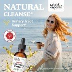 Wild & Organic Cranberry Supplement Drops 12,500 mg - Urinary Tract Support for Women & Men - Pure Cranberry Extract Liquid Supplement - Vegan, Sugar & Alcohol-Free Tincture - 2 fl oz