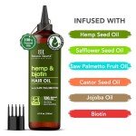 Hemp & Biotin Hair Oil for Thicker, Healthier Hair