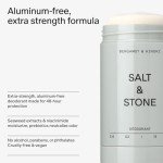 Salt & Stone Natural Deodorant for Women & Men - Bergamot & Hinoki | Extra Strength Natural Deodorant | Aluminum Free with Probiotics, Seaweed Extracts & Shea Butter (2.6 oz)