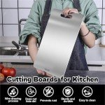 Titanium Cutting Board Set of 3,100% Pure Titanium Cutting Boards for Kitchen, 2025 New Double Sided Food-Grade Chopping Board for Cutting Meat Vegetable Fruit