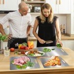 Titanium Cutting Board Set of 3,100% Pure Titanium Cutting Boards for Kitchen, 2025 New Double Sided Food-Grade Chopping Board for Cutting Meat Vegetable Fruit