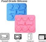 3 Pack Puppy Dog Paw and Bone Silicone Molds, Non-Stick Food Grade Silicone Molds Cookie Cutters for Chocolate, Candy, Jelly, Ice Cube, Dog Treats