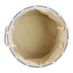 Bone Dry Pet Storage Collection Paw and Bone Print, Large Round, 15x18x18, Stonewash Blue Trellis