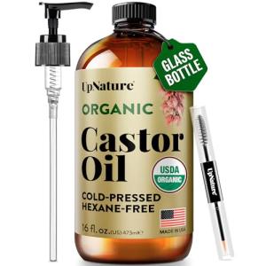 UpNature 100% Pure Organic Castor Oil 16 oz