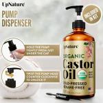 UpNature 100% Pure Organic Castor Oil 16 oz
