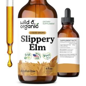 Organic Slippery Elm Drops for Lung & Digestive Health