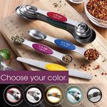 Magnetic Stainless Steel Measuring Spoons Set – 8 Pieces