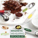 Magnetic Stainless Steel Measuring Spoons Set – 8 Pieces