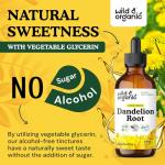 Wild & Organic Dandelion Root Extract Drops - Liver Cleanse Detox Support - Dandelion Tincture for Liver Health - Vegan, Sugar & Alcohol-Free Liquid Supplement - 4 fl oz