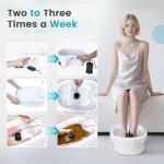 Ionic Foot Bath Detox Machine, Portable Foot Detox Machine Ion Cleanse Bath System with Stroage Bag, 100 Spa Liners, Spa at Home Detox