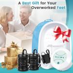 Ionic Foot Bath Detox Machine, Portable Foot Detox Machine Ion Cleanse Bath System with Stroage Bag, 100 Spa Liners, Spa at Home Detox