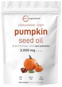 Pumpkin Seed Oil & Saw Palmetto Softgels, 3000mg