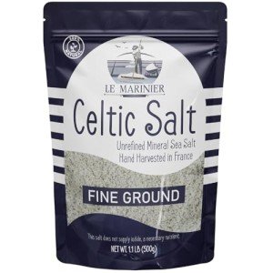 Le Marinier French Sea Salt Fine Ground, 1.1lb - 18oz. Mineral Rich. 100% Natural and Unrefined. Sea Salt Organic Vital Minerals Fine. Hand Harvested Mineral Salt (1.1lb Fine Ground)