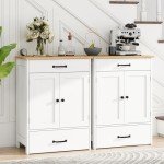 Dog Feeding Station Elevated Dog Bowls with Storage Dog Food Storage Cabinet Pet Feeding Station Dog Storage Organizer