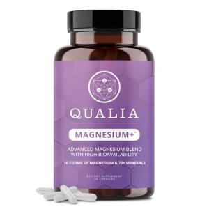 QUALIA MAGNESIUM+ | Doctor-Formulated Premium Magnesium Formula | High Bioavailability From 9 Forms Of Magnesium & 70+ Minerals | Relax Mood, Calm Nervous System, Muscle Relaxation & Exercise Recovery