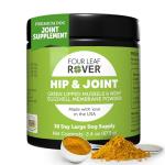 Four Leaf Rover Hip & Joint - Mobility & Joint Support with Glucosamine and Chondroitin for Dogs, 2.4 oz - 22 to 60 Day Supply, Depending on Dog’s Weight - Vet Formulated - Easy to Mix - Delicious