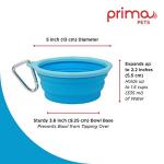 Collapsible Silicone Travel Bowl for Pets (Aqua)