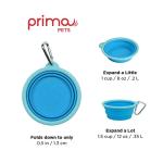 Collapsible Silicone Travel Bowl for Pets (Aqua)