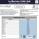 Le Marinier French Sea Salt Fine Ground, 1.1lb - 18oz. Mineral Rich. 100% Natural and Unrefined. Sea Salt Organic Vital Minerals Fine. Hand Harvested Mineral Salt (1.1lb Fine Ground)