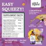 Wild & Organic Liver Cleanse Detox Tincture - Milk Thistle, Dandelion Root Herbal Complex - Liquid Liver Support Supplement - Vegan, Sugar & Alcohol-Free Milk Thistle Drops - 4 fl oz