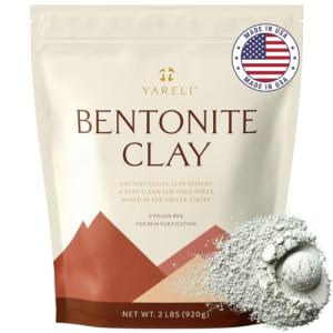 YARELI Bentonite Clay Powder Facial Mask & Cleansing Bath, Pure Indian Healing Clay, 2lb (32oz)