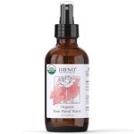 HBNO California Bottled Organic Rose Water for Face 4 fl oz (120ml) - USDA Certified Organic Rose Water Spray for Face - Pure Rose Water for Hair - Rosewater Face Mist, Rose Water Spray for Cleansing