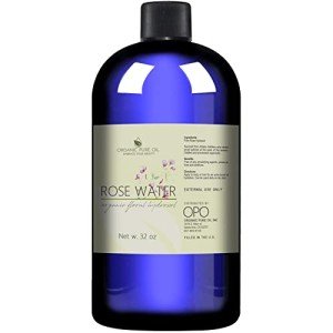 Rose Hydrosol Water - 32 oz - Pure Rose Hydrosol – Hydrating Face Toner Rose Water for Skin and Hair, Linen Spray for Sheets, Room Freshener, Body Spray by Organic Pure Oil - Packaging May Vary