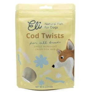 Eli Crunchy Cod Skin Twists for Dogs