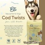 Eli Crunchy Cod Skin Twists for Dogs