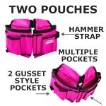 Pink Canvas Tool Belt with Hammer Loop