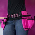 Pink Canvas Tool Belt with Hammer Loop