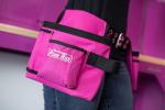 Pink Canvas Tool Belt with Hammer Loop