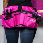 Pink Canvas Tool Belt with Hammer Loop