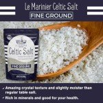 Le Marinier French Sea Salt Fine Ground, 1.1lb - 18oz. Mineral Rich. 100% Natural and Unrefined. Sea Salt Organic Vital Minerals Fine. Hand Harvested Mineral Salt (1.1lb Fine Ground)