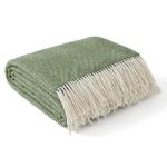 Cozy 100% Wool Pet Blanket in Olive Green