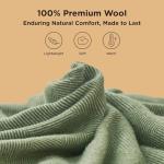 Cozy 100% Wool Pet Blanket in Olive Green