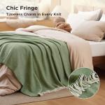 Cozy 100% Wool Pet Blanket in Olive Green