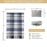 Temminc Large Pure Wool Fringed Throw Blanket