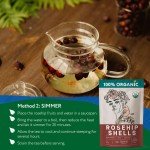 Crushed Dried Rosehips Organic (8 oz.) – Rose hip Seedless Dried Organic - Cut Rosehip Berries - No Cleaning Needed (Free of Seeds and Hairs) - Rose Hip Tea for Immunity & Faster Recovery