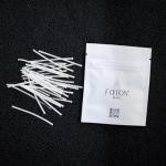 Foton Pearled Candle Wicks - 30-Pack Organic Cotton, Metal-Free &