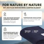 Merino Wool Camping Blanket - 66 x 90 inches