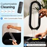 Swissklip HaloClean UV Original, Home Disinfection Device, Dust Mites Remover, UV Light Sanitizer, Ultraviolet Sanitizer for Home, Room & Kitchen, Ultraviolet Light with 4 Speed Timings