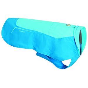 RUFFWEAR Jacket for Dogs, Windproof and Waterproof, Miniature Breeds, Size: XX-Small, Blue Atoll, Vert Jacket, 0575-409S2
