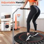 Adjustable Mini Trampoline for Adults - 330lbs Capacity