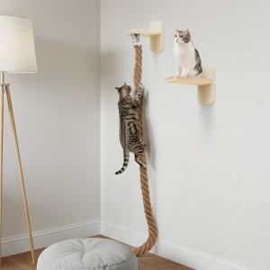 Weysat Wall-Mounted Cat Climbing Tower & Toy